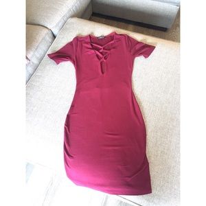 Fashion Nova - Deep Red Dress